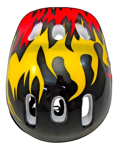 Capacete Infantil Preto Bike Bicicleta Skate Patins Ajustave