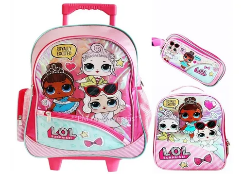 Kit Lol Surprise Mochila Ruedas Kinder Lapicera Lonchera Cuotas