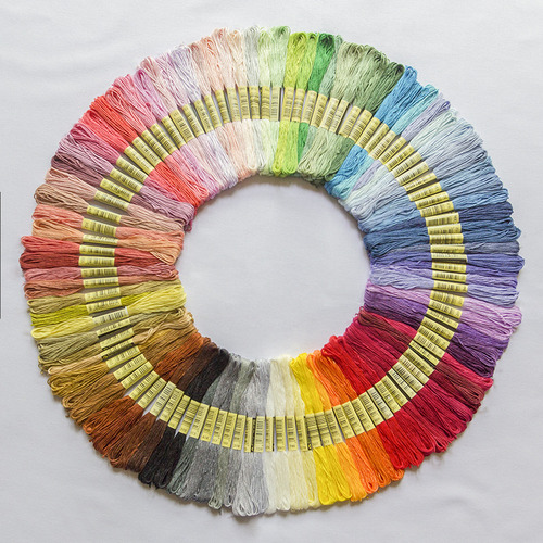 Hilo De Bordar De 50 Colores De Color Fijo (50 Colores, 100