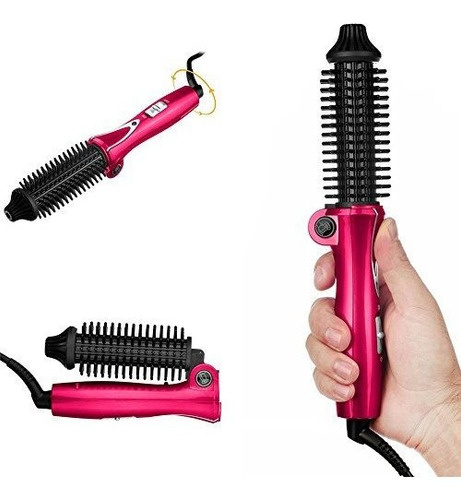 Imagen 2 de 4 de Cepillo Rizador De Pelo De Viaje Con Plancha De Pelo Calien
