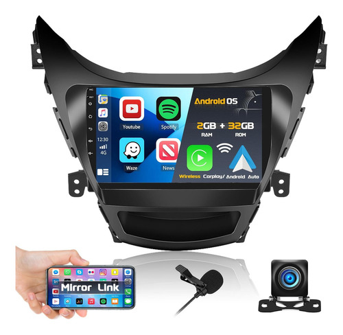 Estereo Hyundai Elantra 2011-2013 Android Carplay Gps 2+32g