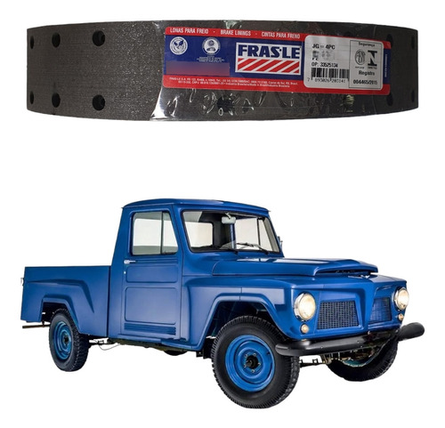 Jogo De Lonas De Freio Pick Up F 75 F-75 Ford Willys