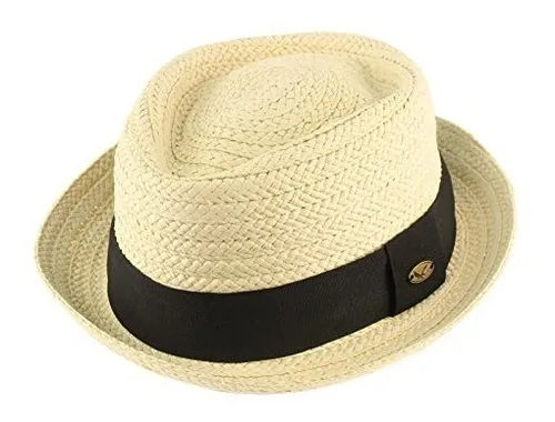 Hombres Cerdo Verano Trenza De Paja Pie Derby Fedora Upturn