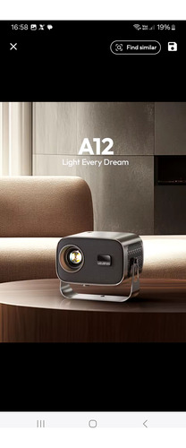 Mini Projetor Vevshao A12 Hd Nativo 350 Ansi Lumens