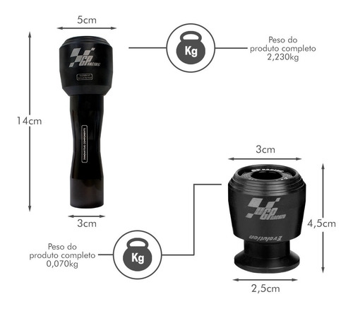 Imagem 4 de 6 de Kit Mt 03 Slider Gp Diant. - Tras. Tela Radiador 2015 A 2022