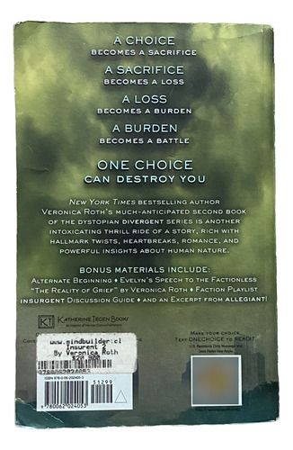 Insurgent (divergent 2) - Veronica Roth (libro En Inglés) (Usado)