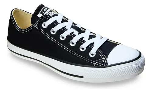 Tênis Chuck Taylor Cano Curto All Star Converse Preto Cru Preto Liso 36 Br