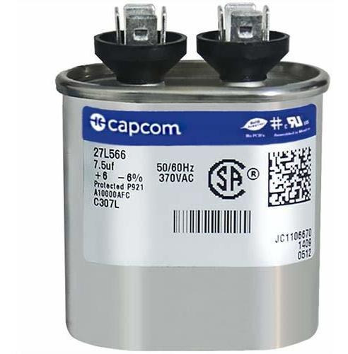 ¡envío Rápido! Ge Genteq, Capacitor Oval 7,5 uf Mfd 370 volt