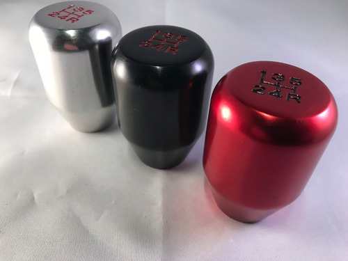 Imagen 3 de 6 de Palanca Pomo Cambio Metalica Tuning Negro Cromo Rojo F42