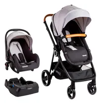 Comprar Coche De Bebé + Silla Para Auto Bebesit Cosmos Deluxe - Gris Chasis Negro