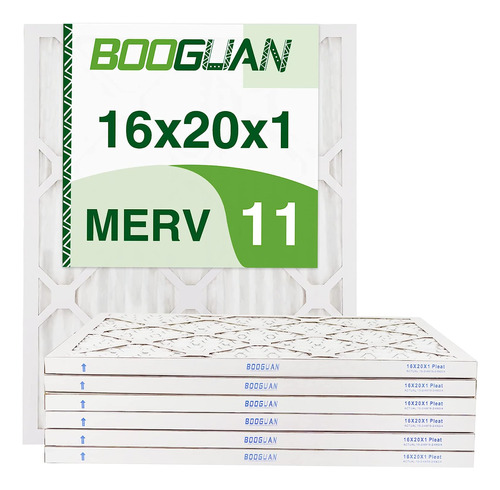 Booguan Filtros De Aire Para Horno Merv11 Plisados, Hvac Hc,