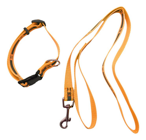 Juego De 2 Collares Fosforescentes Para Mascotas Naranja Mas