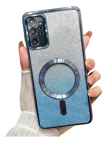 Funda Para Galaxy S20 Plus Azul 6.7puLG Plated Clear