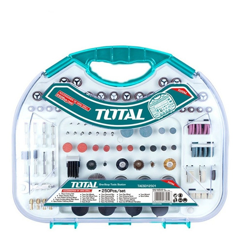 Set Kit Accesorio Mini Torno Total Juego 250 Piezas Maletin