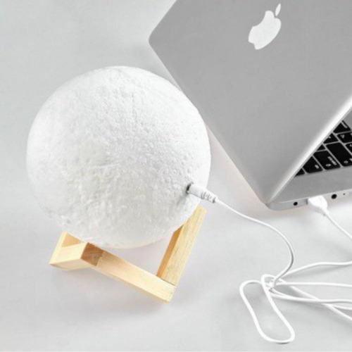 Luminária Umidificador Lua Cheia C/ Suporte 3d 13cm-vencedor