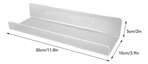 Estante Flotante Acrílico Multiusos De Pared Transparente