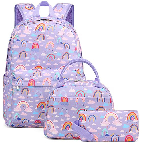 Meisohua Girls Backpack 3 En 1 Juego Rainbow Backpack Xn5tx