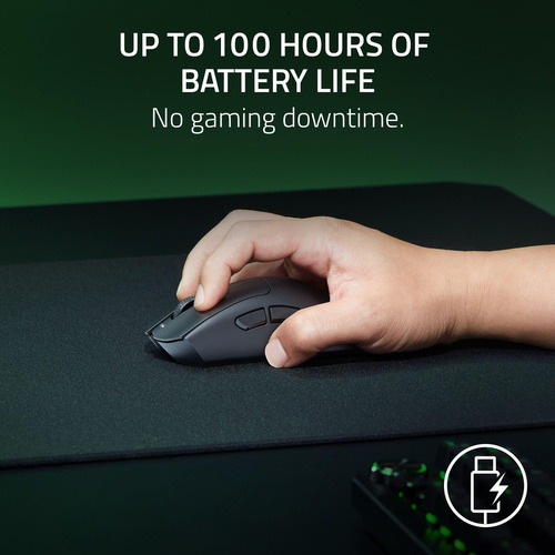 Raton Inalambrico Razer Hyperspeed 55g Usb C 100hr 26k Negro