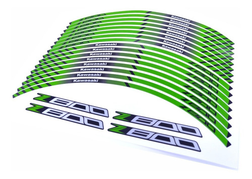 Kit Adesivo Friso Refletivo Roda Moto Kawasaki Z800 Fri69