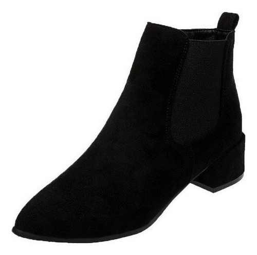 Botín Chelsea Boots  Piel Gamuza Color Negro