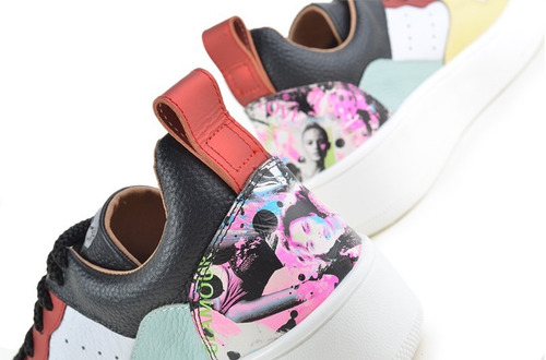Imagen 6 de 9 de Zapatillas Urbanas De Mujer Cuero Cordones Brika - Ferraro