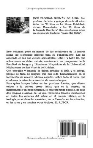 Gramatica Latina I Y Ii - Guzman De Alba, Jose..., De Guzmán De Alba, José Pascual. Editorial Independently Published En Español