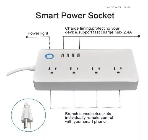 Regleta Wifi Con 8 Tomas Con Alexa Y Google Home Inc Iva