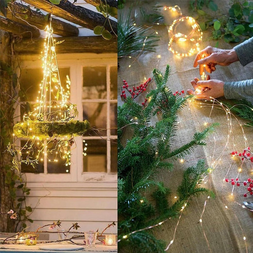 Luces Centelleantes En Cascada Para Árbol De Navidad, 200cm