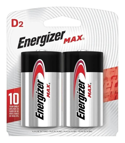Imagen 1 de 2 de Pila D Energizer MAX E95 Cilíndrica - Pack de 2 unidades