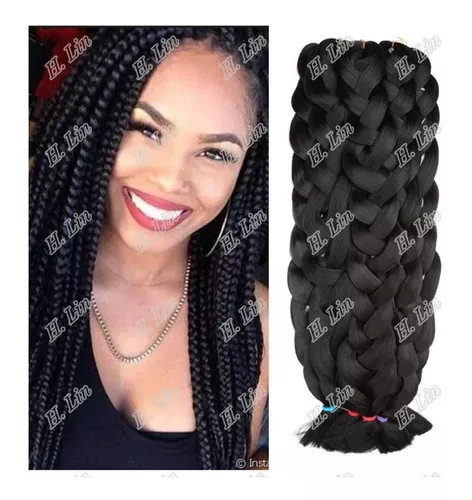 Kanekalon Jumbo Tranças Box Braid Twist Cor 2pink rosa bebe marca H. Lin  165gramas 208cm