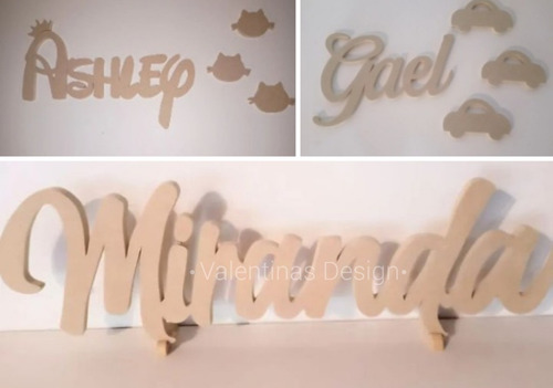 Letras Nombres En Mdf Crudo 9 Milímetros.
