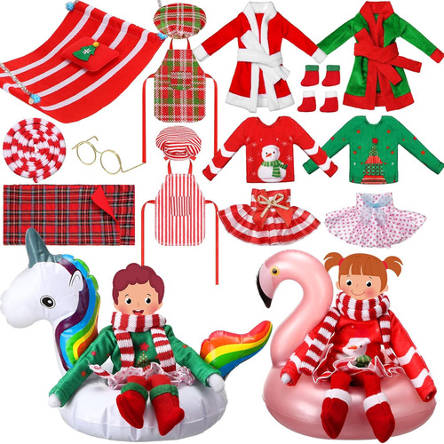 Set De 20 Accesorios Muñecos Elfos De Navidad Incluye ...