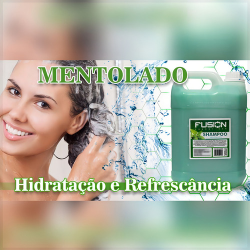 Shampoo E Condicionador Mentolado 5 Litros - Fusion - Promo!