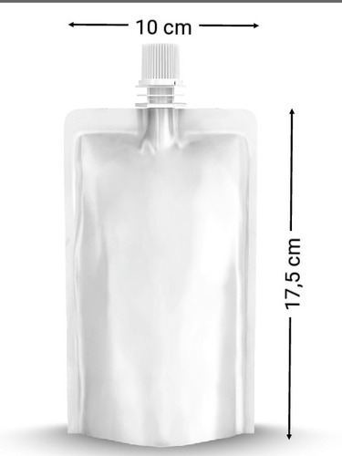 Embalagem Stand Up Pouch Com Bico Para 250ml - 50 Unidades