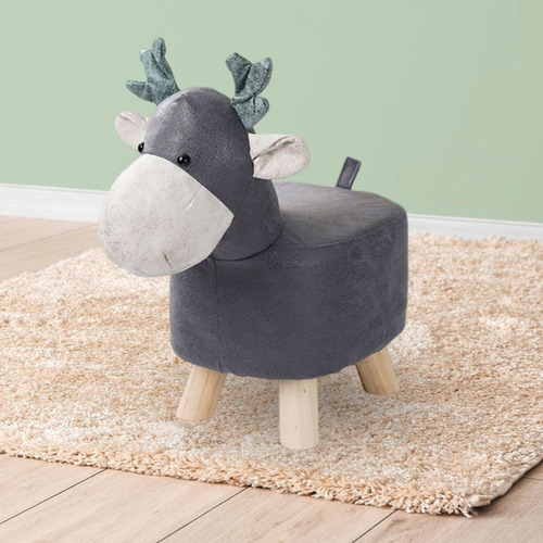 Yi Taburete De Dibujos Animados Compatible Con Niños Gris