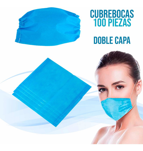 Cubrebocas Paquete 100 Piezas