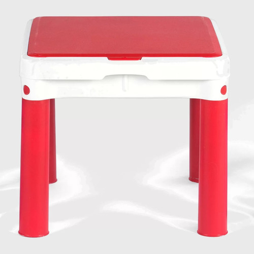 Juego de mesa y banco infantil Keter rojo y azul de Constru Kids