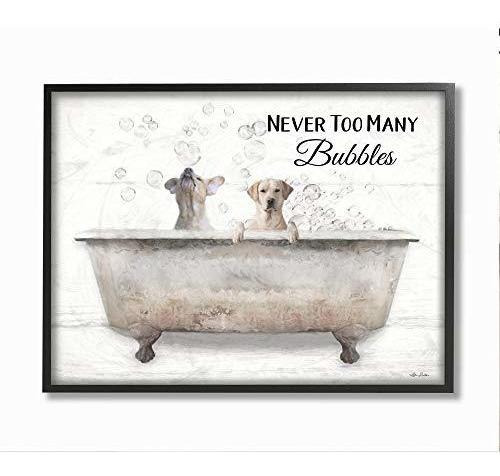 Stupell Industries Never Too Many Bubbles Cita, Baño Familia