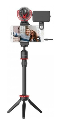 Imagen 3 de 7 de Microfono Boya By-mm1+ Vlogger Kit By-vg350 Tripode + Led