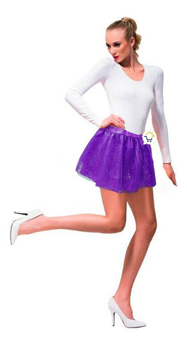 Tutú Purpurina Adulto Falda Ballet Disfraz Halloween Tutu2