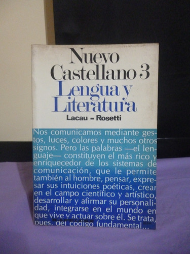 Nuevo Castellano 3 Lengua Y Literatura - Lacau, Rosetti