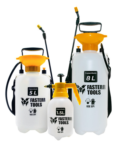 Pulverizador Manual Spray 1,5 Litros Fst028 Fasterr Cor Amarelo
