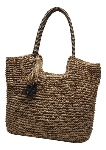 Bolso Informal Tejido De Paja Monederos Con Borlas Bolso [u]