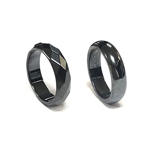 2 Uds Anillos Magnéticos De Hematita Pareja De Anillos De E