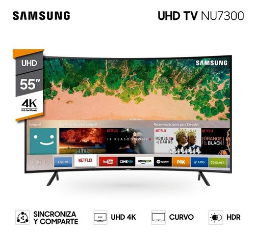 Tv 55 Led Samsung Uhd 4k Curved Smart Un55nu7300