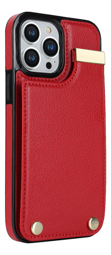 - Funda De Piel Tipo Cartera Con Ranuras Verticales Para