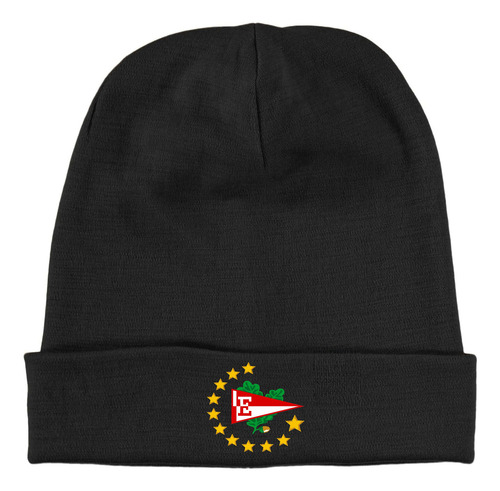 Gorro De Lana Estudiantes Escudo Bordado Pack Por 12 Piezas Rojo Lana Y Poliéster Único