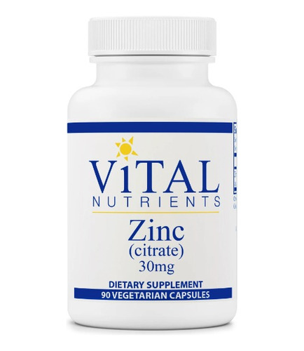 Vital Nutrients | Zinc (citrate) | 30mg | 90 Veg Capsules