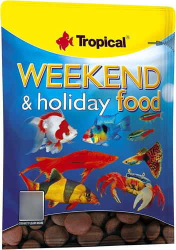 Alimento Tropical Weekend 20g Vacaciones Acuario Pecera