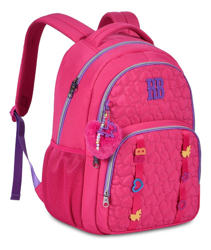 Mochila Costas Com Estojo Box Rebecca Bonbon Meninas Cor Rosa